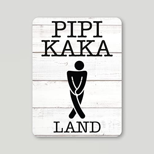 WC Türschild Pipi Kaka Land aus Alu Dibond in der Größe 12x16cm sehr robust Männer Herren Jungs