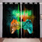 Gamer Vorhang Kinder Gaming Videospielvorhänge 137x117cm Jungen Teens Noverlty Moderne Gamepad Fenstervorhänge Spieler Console Fensterbehandlungen Leuchtend Orange Grünes Vorhänge Raumdekor