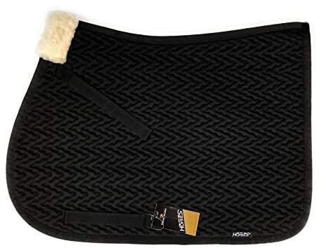 Horses, Pferdesattel Devon, Weiche und Widerstandsfähige Schabracke, Unverzichtbar, um das Pferd vor Traumata und Übermäßigen Stößen zu Schützen, Nüchtern und Elegant