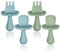 Vicloon Silicone Cuillere Bébé,4pcs Couverts Ergonomiques Bébé,Cuillère pour Bébé,Ideal Apprentissage Diversification Alimentaire,Auto-alimentation