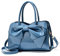 NICOLE & DORIS Sac a Main Femme Tendance Sac en Cuir Verni Sacs Portés Main Chic Sac à Bandoulière Fille Sac Mignon Femme Sac Messenger Bleu
