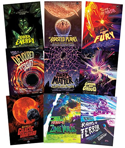 Artery8 NASA Galaxy of Horrors English Version Space Movie Poster Wall Art Pack of 9