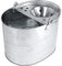 Metal Mop Bucket Durable Heavy Duty Galvanized steel Office Kitchen Bathroom Home Floor Cleaning Trustworthy Usage Capacity 15L