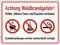 Aluminium-Schild Warnhinweis Verbot Waldbrandgefahr 3mm Alu Dibond® | 20x30cm Made in Germany
