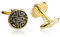 Banemi Manchettenknoepfe Brautvater, Gold Manchettenknoepfe Brautvater Runden Smoking Manschettenknöpfe Geschenk 1.7X1.7CM