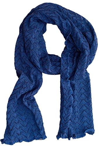 Invero, Merino Schal -Lilly, 100% Wolle (Blau)