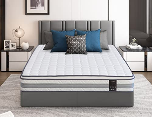 Visco Therapy Silver 2500 5 Zone Pocket Spring Mattress – Orthopaedic Medium Firm Bed with Comfort & Wave Foam, High Density Foam, Hypoallergenic Quilted Knitted Cover – 4FT6 Double