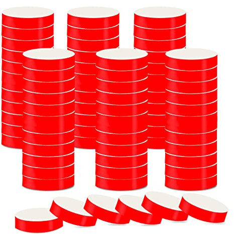 Widisun Rot Armband Papier Eintritt 600 Stück Festival Armbänder Wasserdicht Selbstklebende Bänder für Events, Partys, Konzerte