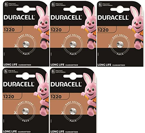 5X Duracell 1220 (5 Blister Da 1 Batteria) 5 Pile (CR1220)