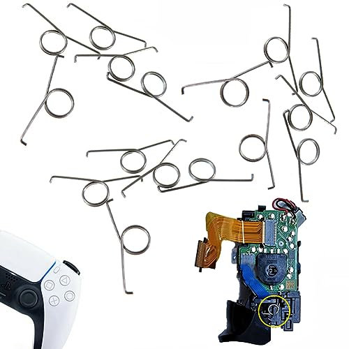 16 Pcs Replacement L2 R2 Metal Trigger Keys Button Rebound Springs Compatible with PS5 Playstation Games Controller, Repair Spare Parts Accessories Kit