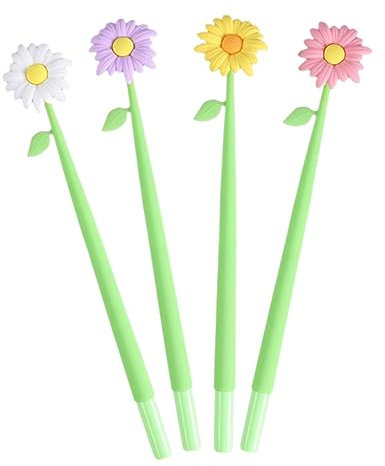 Ciieeo 4pcs Sunflower Pens Cute Pen Painting Writing Stationery for Students Teachers Random Color