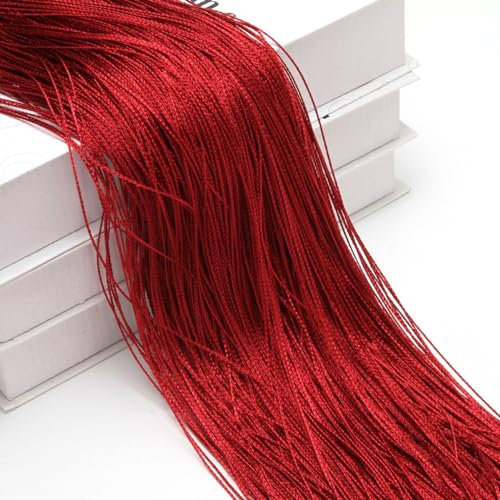 Wambere 2 Stück 1m × 2m Fadenvorhang Linienvorhang Türvorhang Hintergrundvorhang Seilvorhang Schnur Vorhang Gardine Curtain für Fensterdekoration Raumteiler Dekoration Feiertagsdekoration,Weinrot