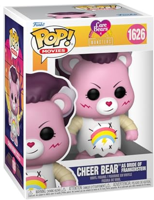 Funko POP!: Universal Monsters x Care Bears - Cheer Bear as Frankenstein | Offizielles Horror Merch - Vinyl Sammelfigur als Regal Deko - Geschenkidee zum Geburtstag für Fans und Sammler