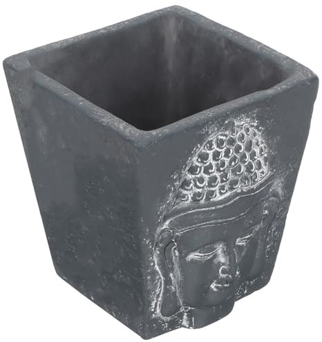 Didiseaon Jardinière De Fleurs De Jardin Zen Pot Porte-balais Jardinières en Béton Jardinière Succulente Zen Planteur Accessoires De Jardin Zen Pot à Stylo Ciment Tête Humaine Bol Succulent