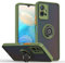 WBWONE Cover per Samsung Galaxy S24 Ultra 5g, TPU Silicone e PC Antiurto Custodia con Girevole Anello, Traslucido Glassato Anti-impronta Protettiva Case, Army Green