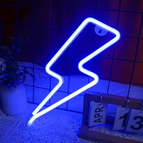 JEMESI Neonlicht-Neonlicht-Schilder, Neonlichter für Wände, USB/batteriebetrieben, Neon-Nachtlichter, Neonlichter, Blitz-LED-Lichter, Schilder für Schlafzimmer, Spielzimmer, Dekoration