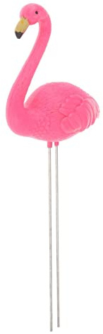 rockible Flamingo Gartenpfahl Dekoration für Blumentöpfe im Frühling, Mehrfarbig, Nachschlagen 40,5 x 16 cm