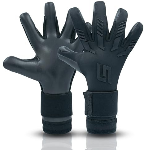 GRIPMODE Blackout 2.0 Hybrid Torwarthandschuhe - Torhüter Handschuhe mit Belag aus Griptec® Latex für jedes Wetter - Fußball-Torwarthandschuhe für Kinder, Jugendliche & Erwachsene - Größe 8