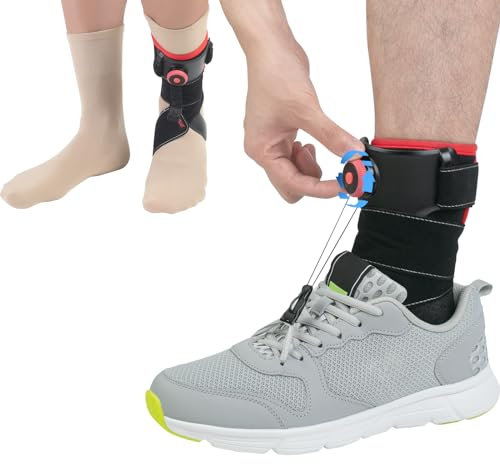 Tech Love AFO Fußheberorthese - Patentierter Fußheber zur Unterstützung beim Gehen mit Schuhen, Krampf- und Knöchelverstauchungsvorbeugung, Unisex | linker Fuß