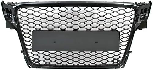 CHIPEL Griglia Anteriore Auto per Audi A4/S4 B8 8T 2009-2012, Ventilazione Prese Tuning Grille Frills Modificati in Rete Sfiato Paraurti Coperture della