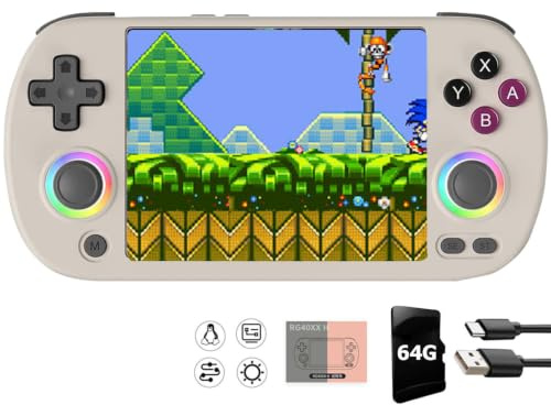 RG40XX H - Consola de videojuegos portátil gris