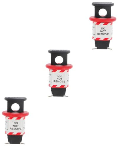 GLEAVI 3St MCB sicherheitsschloss lichtbrecher Elektrischer Schaltkreis-Unterbrecher Mini-Sicherungsautomat Elektrischer Schutzschalter Breaker-Zubehör -Schnalle Metall rot