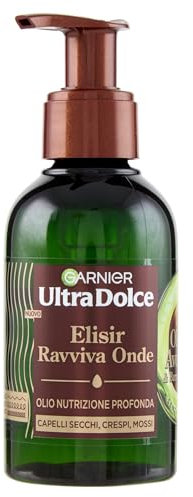 Garnier Ultra süßes Elixier belebt Wellen, reines Avocadoöl & Sheabutter, trockenes Haar, krauses, welliges Haar, 120 ml