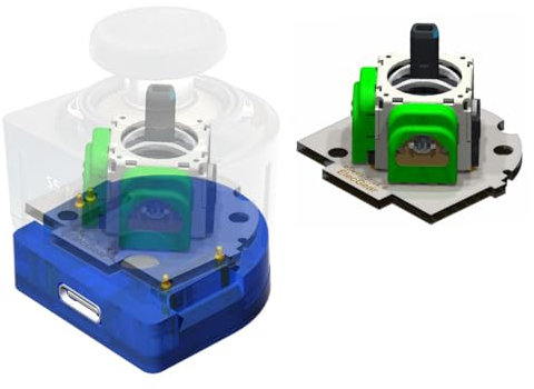 ElecGear 2X TMR Joystick + Kalibrator Kit Ersatz für eSwap Controller Mini-Stick, gelötetes PCB Montagemodul mit TMR Steuerstick, Kalibrierungseinheit enthalten – (Modell B)