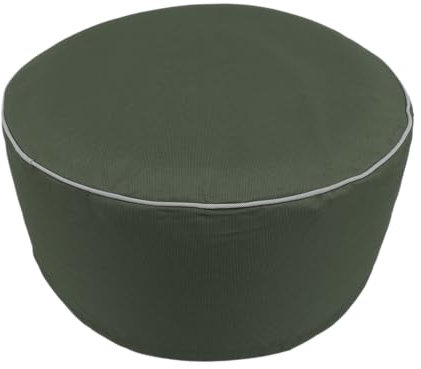 CB Home & Style Sitzkissen Outdoor Pouf Sitzhocker Gartenkissen Bodenkissen Campingkissen Fußhocker Fußkissen Fußstütze Fußsablage wasserabweisend schmutzabweisend wetterfest ca. 55x25cm (Olive)