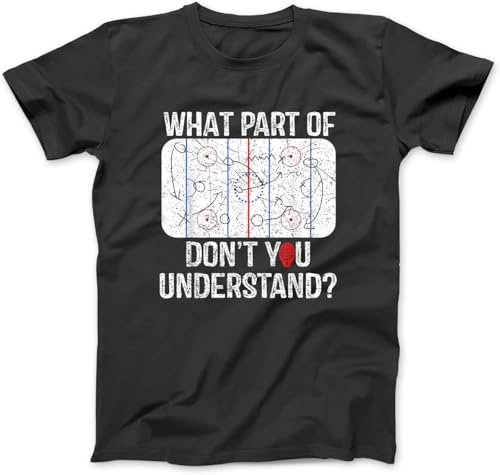OrcoW Welcher Teil von Dont You Understanding Funny Hockey Mom Dad Coach T-Shirt, blacks, L