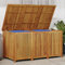 Emmtore Gartenbox, Auflagenbox mit Stauraum, Kissenbox mit Wasserfestem Beutel, Aufbewahrungsbox Gartentruhe Holztruhe, Massivholz Akazie,150 x 80 x 75 cm