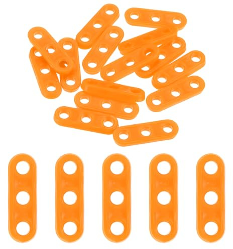 TIXIPEM 15PCS Tensioners 1.4in Plastic for Camping Outdoor, Orange | Tent Rope Adjuster, 3 Hole Line Wind Cord Buckle Fastener, Hiking Picnic Activities