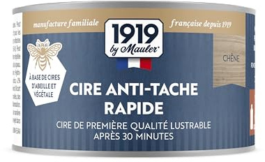 MAULER Cire d'abeille antitache meuble & boiserie - Teinte : Chêne 0,25L | Protection tache & salissure - Effet Déperlant Ravive le bois - Haut Pouvoir Garnissant - Manufacture Mauler depuis 1919