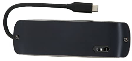 aqxreight USB C Dockingstation mit 4K HD Multiport Hub 100m Port für Laptop und Telefonkonnektivität Pink (Navy blau)