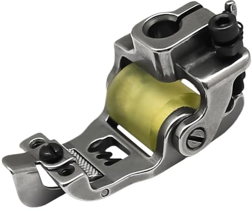 ZYEFGMFRQ 1 stück 3 Nadel 5 Gewinde Roller Rad Nähfuß for Pegasus, Siruba, Jack, Nähmaschine Zubehör(Rubber Wheel 6.4)