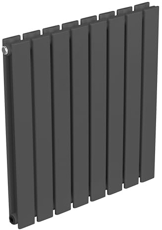 Baridi Horizontal Double Flat Panel Radiator 600 x 560mm, 8 Fins, Efficient Heat Output, Central Heating, Anthracite – DH339