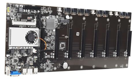 TOVINANNA Placa Base para Minería de CPU 8 Ranuras Pcie para Gpu, Memoria Ddr3 Consumo Energético, Adecuado para Máquinas Mineras Avanzadas