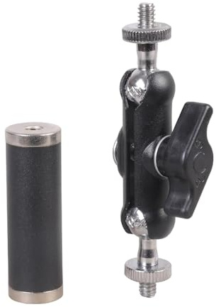 Supporto prolunga per tubo filettato femmina da 1/4 Asta prolunga per treppiede in metallo per fotocamere Action Telefoni e microfoni Supporto per microfono per streaming live Stock