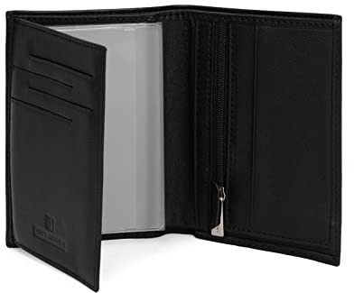 Hexagona - Portefeuille européen 2 Volets - Compatible Cartes de crédit, CNI et permis de Conduire - pour Homme - Collection Soft - en Cuir