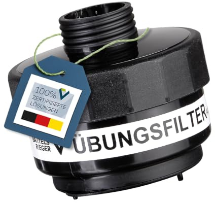 BartelsRieger Übungsfilter Rd 40 für Feuerwehr und Rettungsdienste | Simuliert Gewicht und Einatemwiderstand eines Kombinationsfilters Typ ABEK2P3, Volumenstrom von 65 l/min, wiederverwendbar