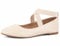 MaxMuxun Womens Beige Slip On Elastic Band Ballerina Slippers Dolly Shoes, Beige, 5 UK