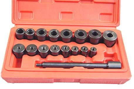 KATSU Kupplungs Zentrierwerkzeug Satz 17-tlg Universal-Kupplungs-Ausrichtwerkzeug-Set für Schwungrad Führungsloch und Kupplungsantriebsplatte Zentrierausrichter