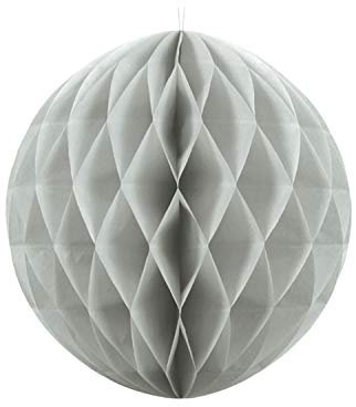 Unbekannt Wabenball 1 STK Ø 20 cm - Pompoms Wabenbälle Deckendeko Hängedeko Honeycombs (Hellgrau)