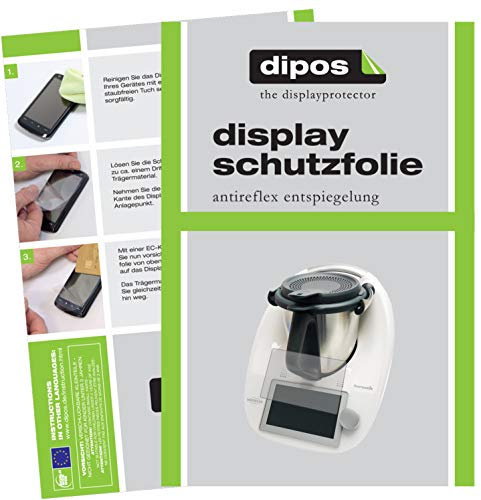dipos I 2X Schutzfolie matt passend für Vorwerk Thermomix TM6 Folie Displayschutzfolie