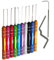 Loboo Idea Juego de herramientas de selección de cerradura Kaba, 12 hoyos, color multicolor, incluyendo 10 piezas - Cerradura de cierre Kaba y 1 pieza - Llave de tensión