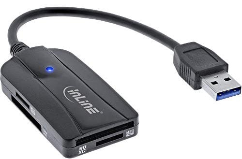 InLine 66772A Card Reader USB 3.1 USB-A, für SD/SDHC/SDXC, microSD, UHS-II kompatibel