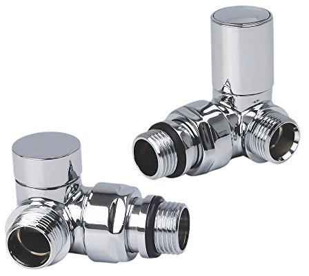 Towel Rail Rad Radiator Valves With Reducers 10mm Pipe Connection (Chrome Corner Valves 10mm)