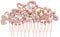 Lurrose Bridal Veil Wedding Hair Side Comb Vintage Bridal Hair Comb Hair Pieces Hair Accessory for Women (Rose Gold) Bridal Hair Clip