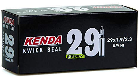 Cámara de Aire para Bicicletas - Kwick Seal Cámara Presta de 32 mm - 29 x 1.9/2.3 - Cámara de Bici Antipinchazos - Espesor de 1 mm - Autosellante Incorporado - Negro - Kenda