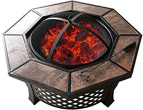 SLRMKK Feuerstellen für die Holzverbrennung im Garten, runde Umweltschutz-Feuerstelle für den rauchfreien Garten-Multifunktions-Holzbrenner